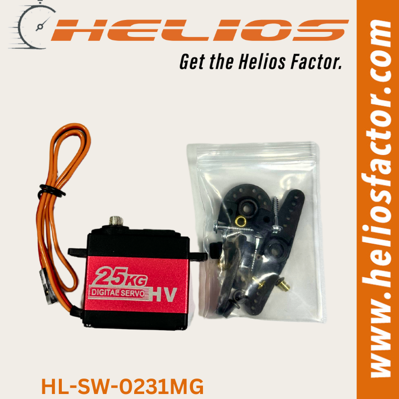 Helios - Aluminium Waterproof Servo - 25kg - 0.12sec Digital Iron Core Metal Gear (Exceeds Savox SW-0231MG Specs) (8633884967149)