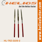 Helios 3x Set of 140mm Diamond Needle File Set (3x Flat Spear)