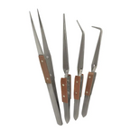 Helios Premium Secure Hold Stainless Steel Tweezers Set