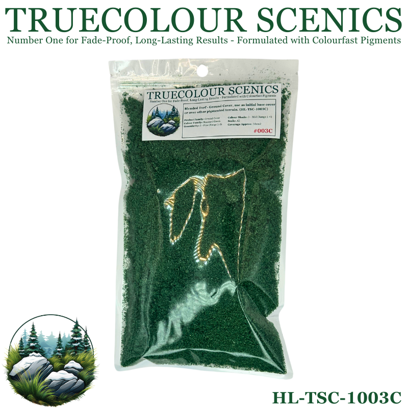 Truecolour Scenics Blended Turf Ground Cover Fine Medium 3 Standard Green (8860400189677)