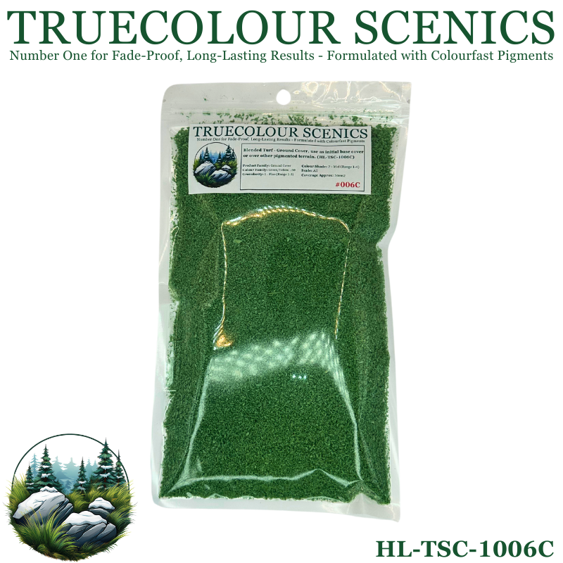 Truecolour Scenics Blended Turf Ground Cover Fine Medium 2 Green/Yellow-50 (8860400287981)