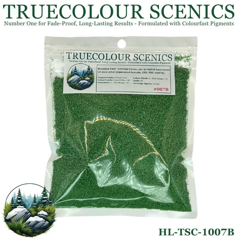 Truecolour Scenics Blended Turf Ground Cover Fine Medium 3 Green/Yellow-50