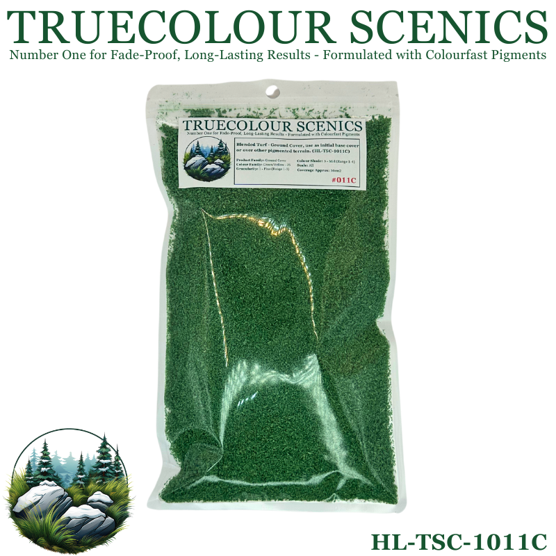 Truecolour Scenics Blended Turf Ground Cover Fine Medium 3 Green/Yellow-25 (8860400550125)