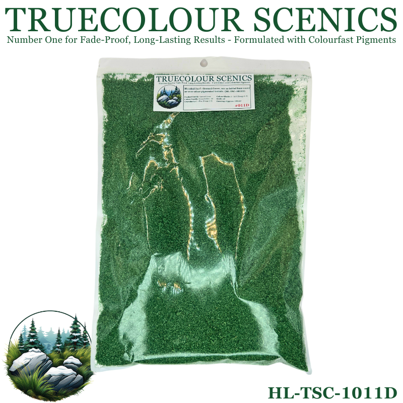 Truecolour Scenics Blended Turf Ground Cover Fine Medium 3 Green/Yellow-25 (8860400550125)