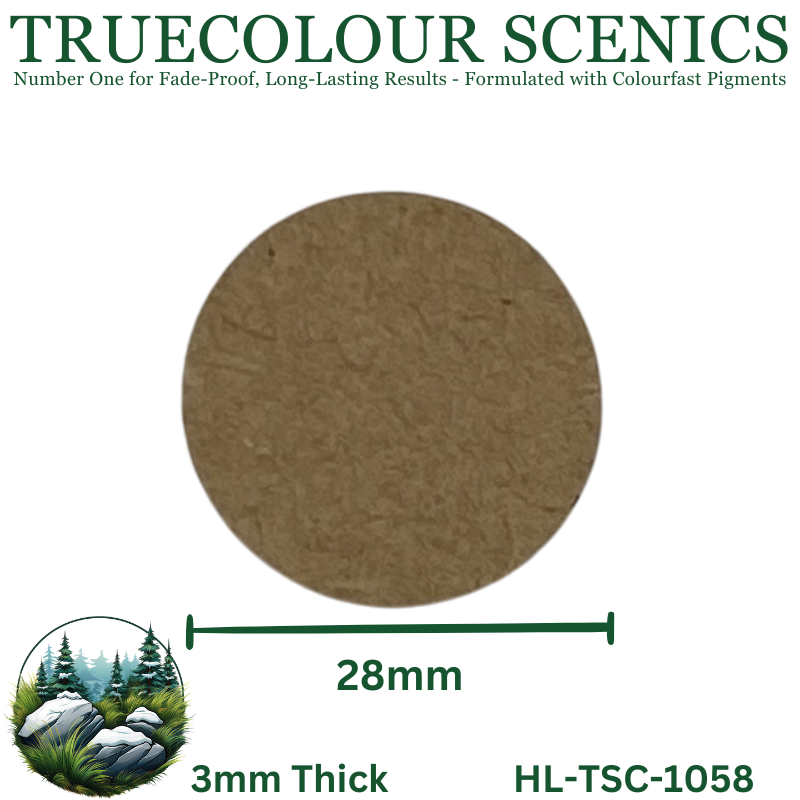 Truecolour Scenics Miniture Base (MDF) - Round - 28mm (Round) x 3mm (Thick)
