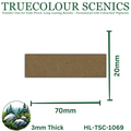 Truecolour Scenics Miniture Base (MDF) - Rectangle - 20mm(W) x 70mm(L) x 3mm(H) (8903773487341)