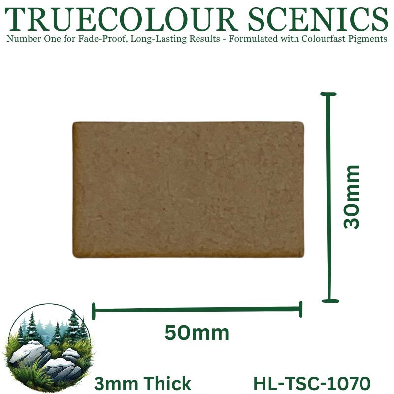 Truecolour Scenics Miniture Base (MDF) - Rectangle - 30mm(W) x 50mm(L) x 3mm(H)