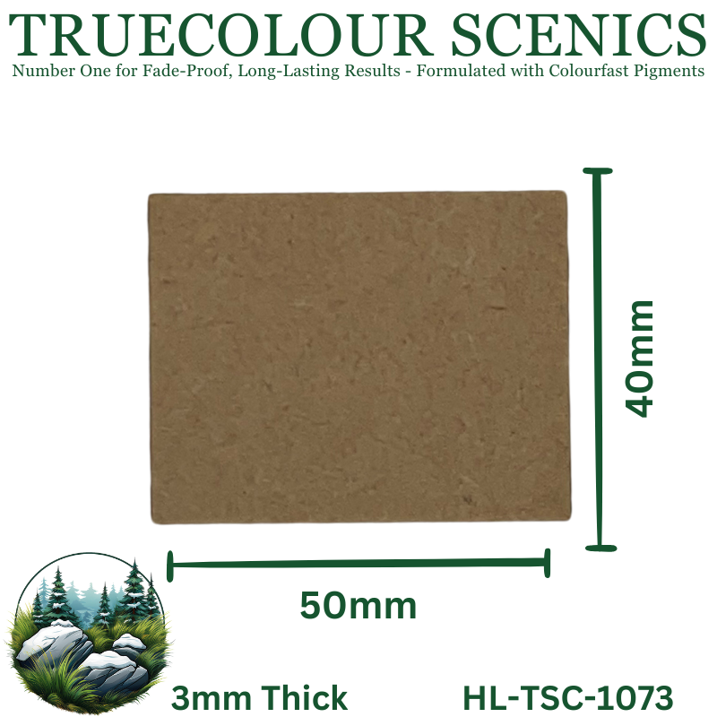 Truecolour Scenics Miniture Base (MDF) - Rectangle - 40mm(W) x 50mm(L) x 3mm(H)