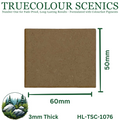 Truecolour Scenics Miniture Base (MDF) - Rectangle - 50mm(W) x 60mm(L) x 3mm(H) (8903773815021)