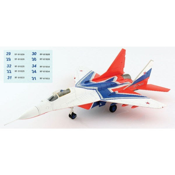Hobby Master HA6511B 1/72 MiG-29 Fulcrum-A - Russian AF "Strizhi" Aerobatic Team (w/Number Decals)