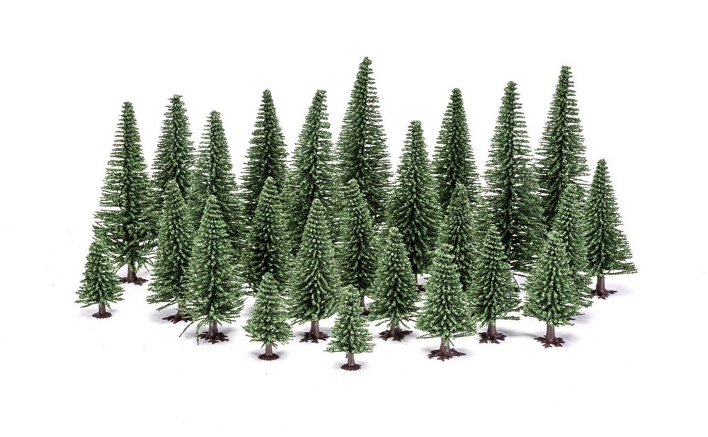 Hornby R7199 Skale Scenics: Fir Trees 5-14cm (20pcs) - HO/OO (7647761465581)