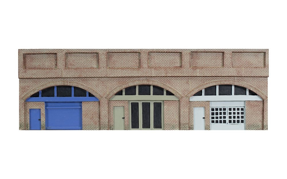 Hornby R7367 Low Relief Viaduct with Lock Ups 2 Red Brick (8195285287149)