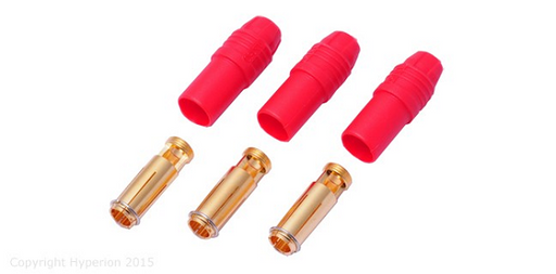 Hyperion HP-LGAS150-03F-RED 7.0mm AS150 Anti-Spark Connector (3 Female) - Hobby City NZ