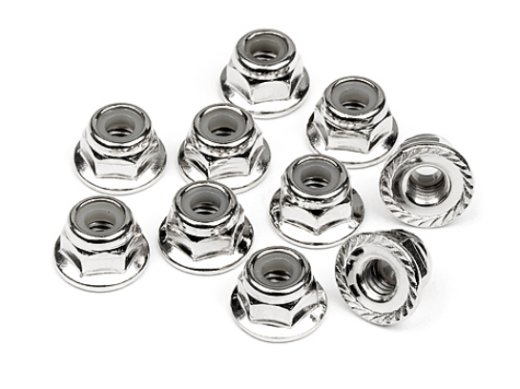 HPI Racing 103729 Serrated flange lock nut M4 (8503312482541)