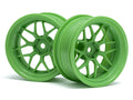 HPI Racing 116532 1/10 Wheels Tech 7 Green 9mmOS (8452822728941)