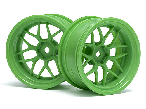 HPI Racing 116532 1/10 Wheels Tech 7 Green 9mmOS - Hobby City NZ (8452822728941)