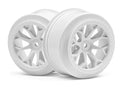 HPI Racing 116741 SC Wheel 8-Shot White (2) (8503312417005)