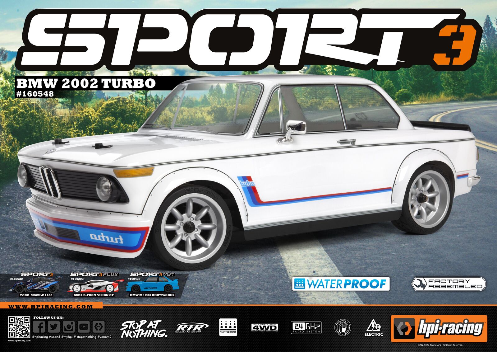 HPI Racing Sprint 3 BMW 2002 Turbo RC Touring Car 1/10 Scale