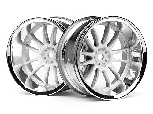 HPI Racing 3285 1/10 Wheels Work XSA Ch/Wht 9mmOS - Hobby City NZ (8452825678061)