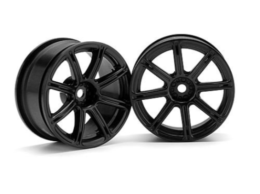 HPI Racing 3306 1/10 Wheels WE XC8 26mm Blk 3mmOS (8452826038509)