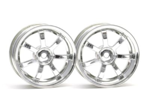 HPI Racing 3318 1/10 Wheels RAYS 26mm Chrome 9oFront - Hobby City NZ (8452826169581)