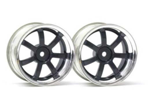 HPI Racing 3322 1/10 Wheels RAYS GS57S Ch/Gn 3mmOS - Hobby City NZ (8452826267885)