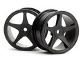 HPI Racing 3696 1/10 Wheels Super Star Black 1mmOS (8452826628333)