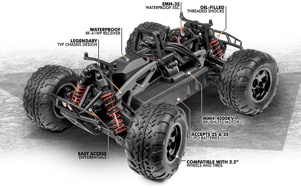 HPI Racing 120093 1/12 4WD Savage XS FLUX Monster Truck - Chevrolet El Camino SS (7654708216045)