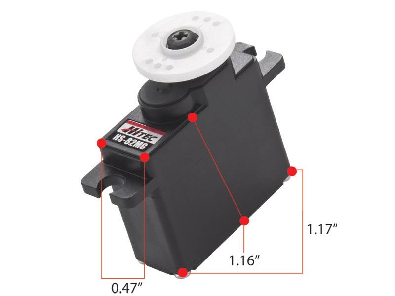 Hitec HS-82MG 3.4kg 0.10/sec @ 6v Metal Geared Mini Servo. 29.8x12x29.6mm 19g (Replaces HS-81) - Hobby City NZ (8347089535213)