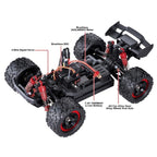 HOSpeed Brushless Hurricane 4WD Truggy Yellow RC Car Body (2)