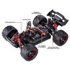 HOSpeed Lightning Brushless Yellow 7.4V 1500mAh Li-Ion USB Charger RC Truggy 1/18 Scale (3)