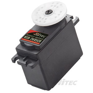 Hitec HSR-2645CR Continuous Rotation for servo for Robotic & industrial use. 4.8V 46 RPM 8kg/cm 6.0V 58 RPM 10kg/cm 7.4V 72 RPM 12kg/cm 40.6x19.8x37.8mm 53g - Hobby City NZ (8347089666285)