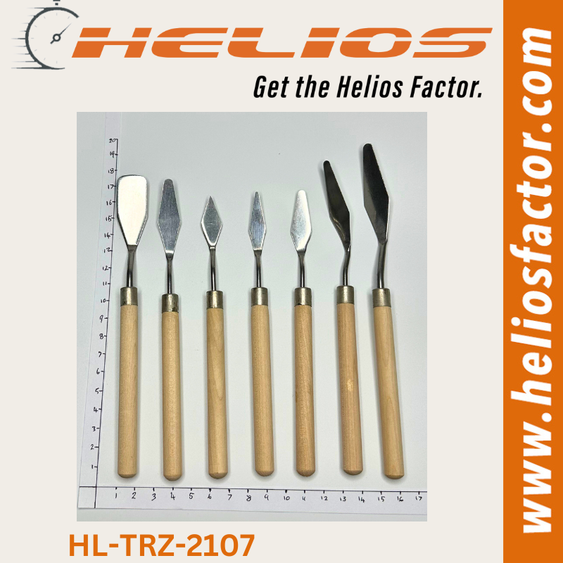 Helios - Oil Painting Knives - Spatula - Stainless Steel - Wooden Handle