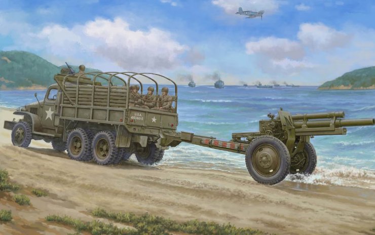 I Love Kit 63567 1/35 USA CCKW-352 Machine Gun Turret Version and M2A1 105MM Howitzer (8966361874669)