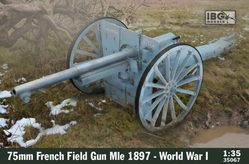 IBG Models 35067 IBG 1/35 75mm French Field Gun Mle 1897 - World War I Plastic Model Kit [35067] - Hobby City NZ (8966356762861)
