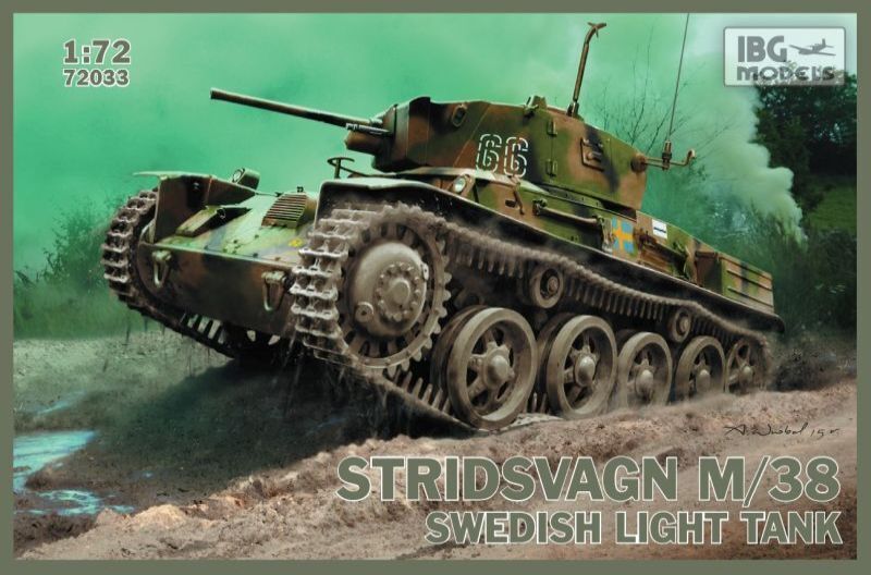 IBG Models 72033 IBG 1/72 Stridsvagn M/38 Swedish light tank Plastic Model Kit [72033] (8966357123309)