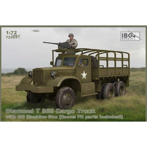 IBG Models 72083 IBG 1/72 Diamond T 968 Cargo Truck with M2 Gun Plastic Model Kit [72083] - Hobby City NZ (8966357319917)