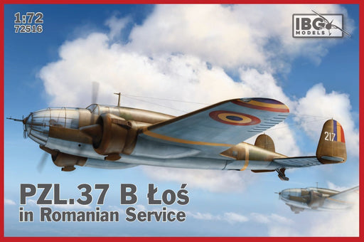 IBG Models 72516 IBG 1/72 PZL. 37 Los B II in Romanian Service Plastic Model Kit [72516] - Hobby City NZ (8966357516525)