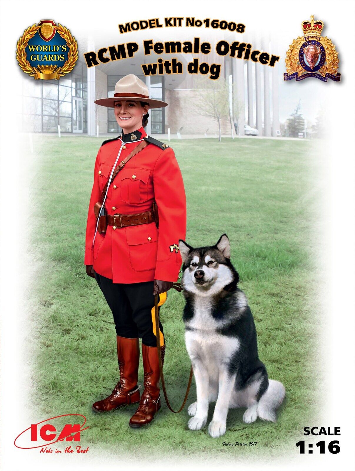 ICM 1/16 RCMP Female Officer with dog