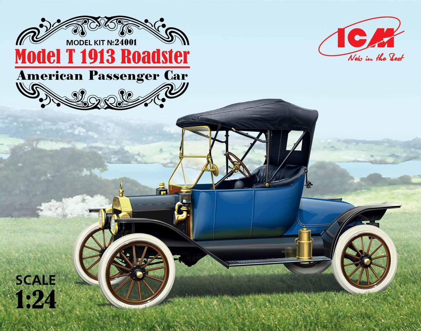 ICM 1/24 Model T 1913 Roadster American Passenger Car