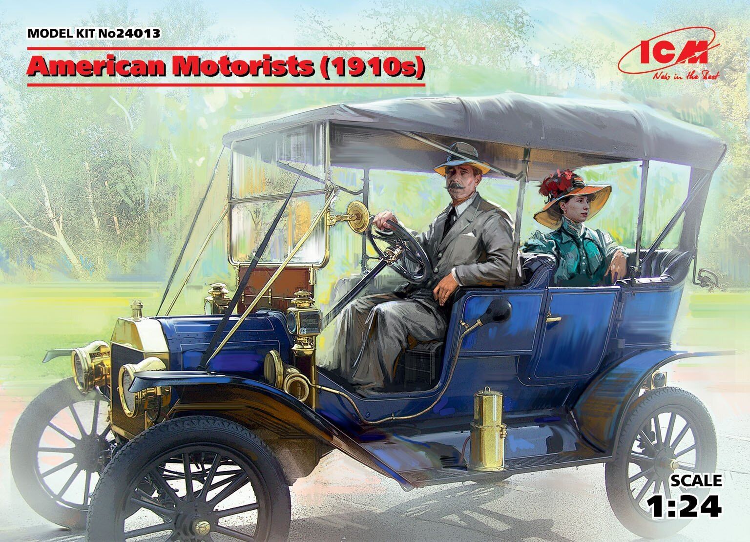 ICM 1/24 American Motorists (1910s) (1 Male 1 Female Figures)