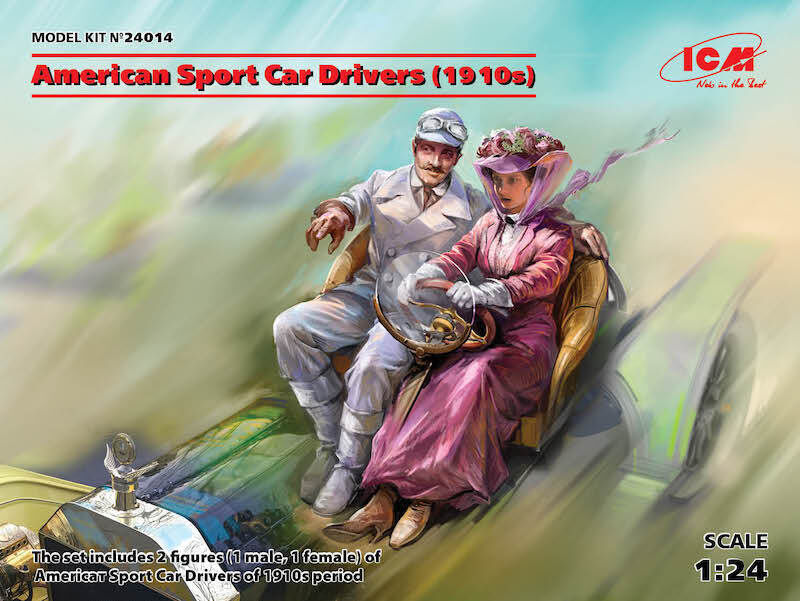 ICM 1/24 American Sport Car Drivers (1910s) (1 male 1 female