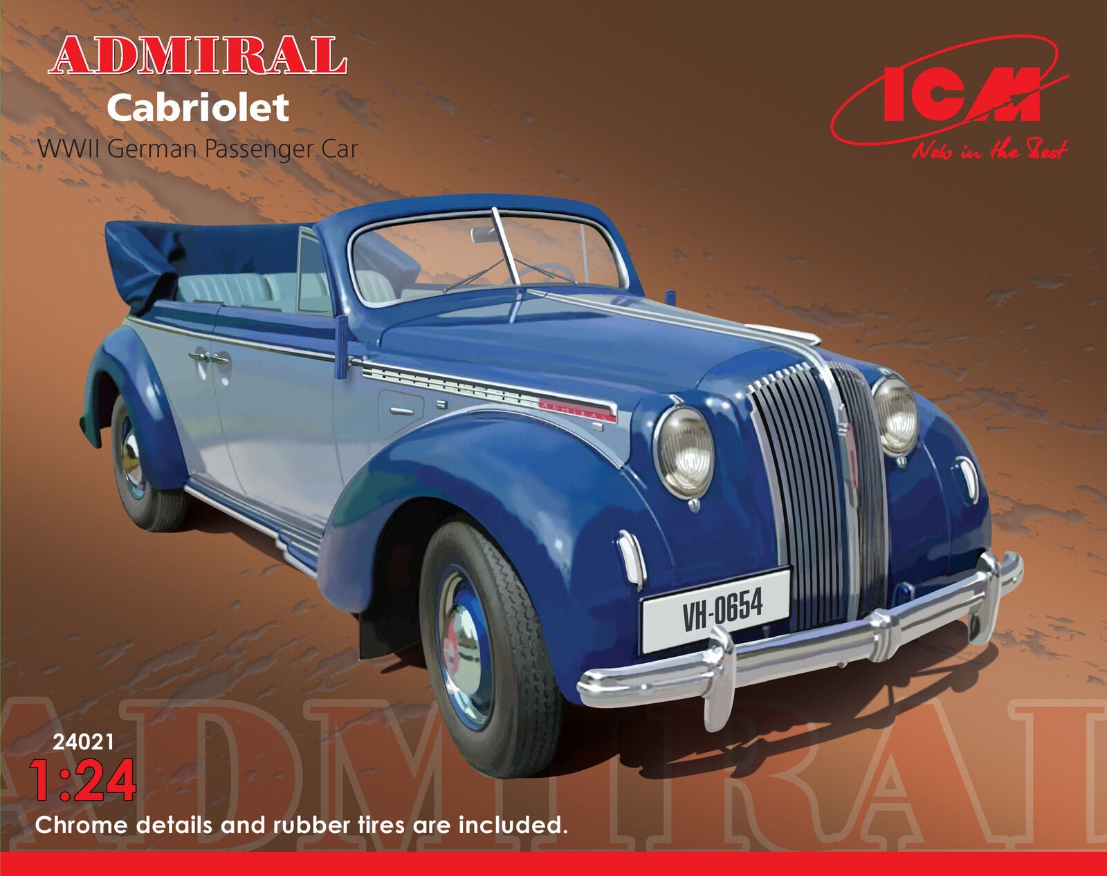 ICM 1/24 Admiral Cabriolet WWII German Passenger Car