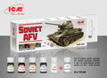 ICM Acrylic Paint Set: Soviet AFV - 6 Colours