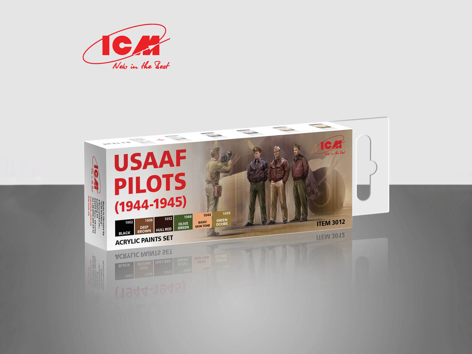 ICM Acrylic Paint Set: USAAF Pilots (1944-1945) - 6 Colours