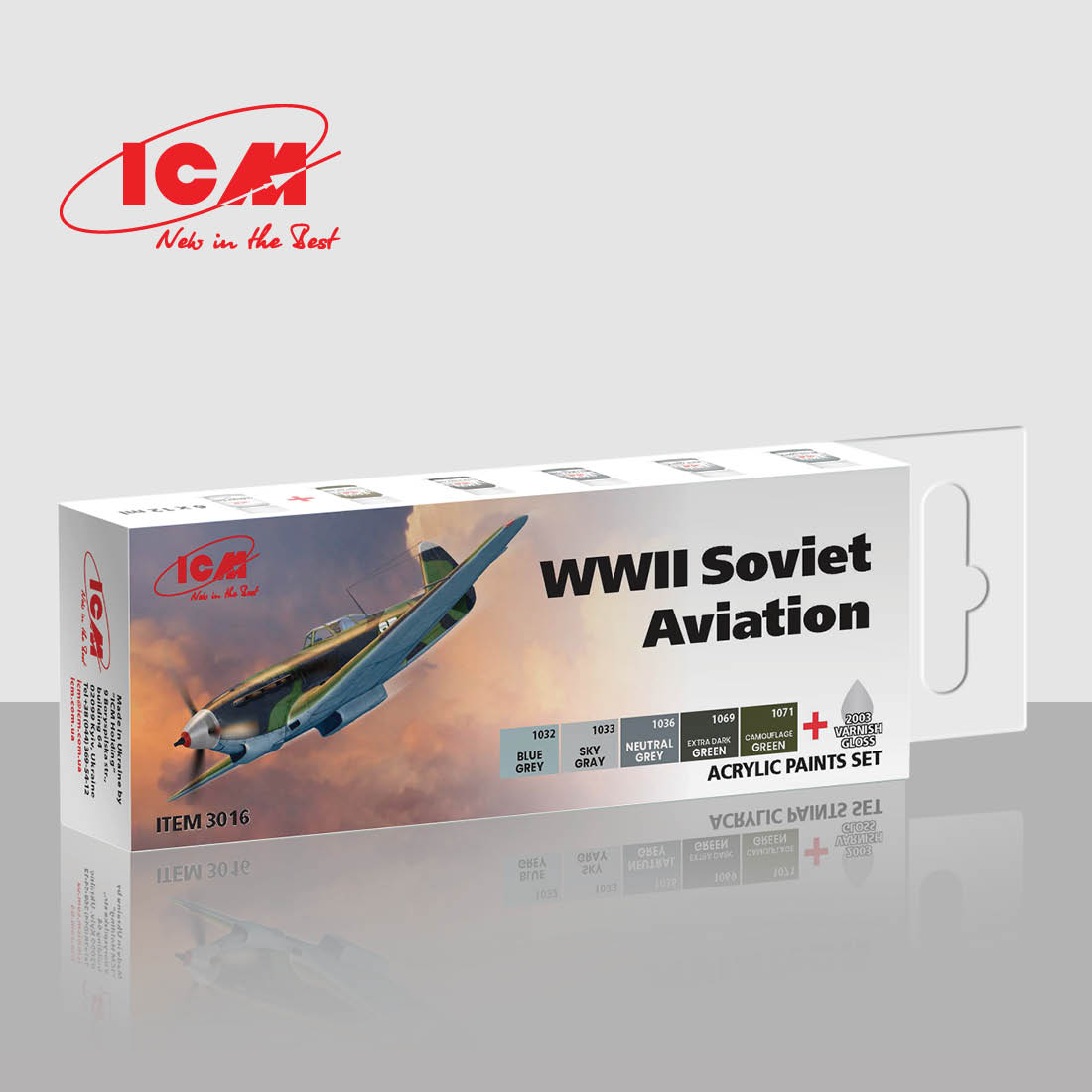 ICM Acrylic Paint Set: WWII Soviet aviation - 6 Colours
