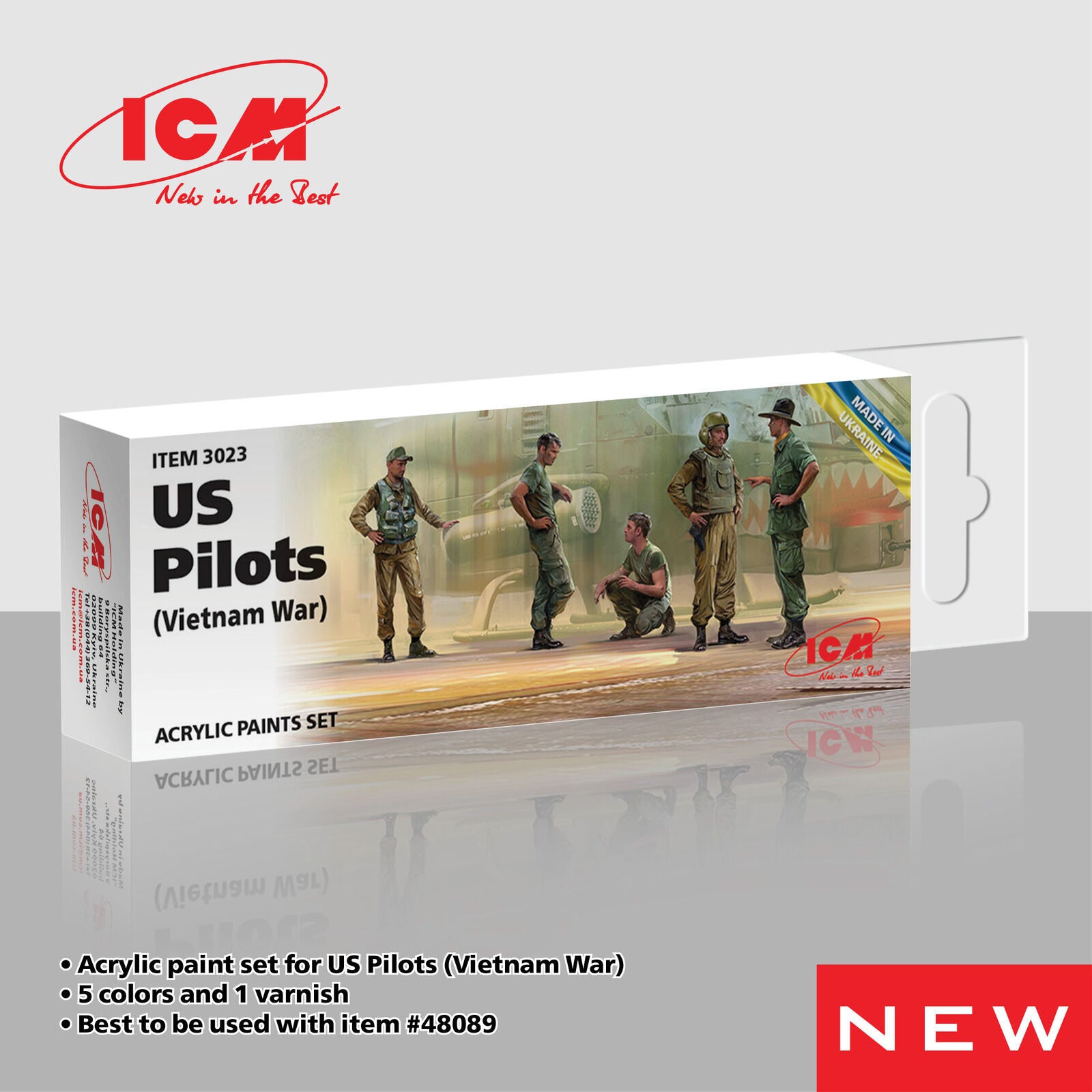 ICM Acrylic Paint Set: US Helicopter Pilots (Vietnam War) - 6