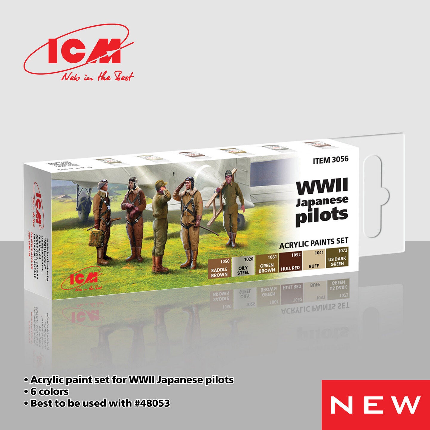 ICM Acrylic Paint Set: WWII Japanese pilots - 6 Colours