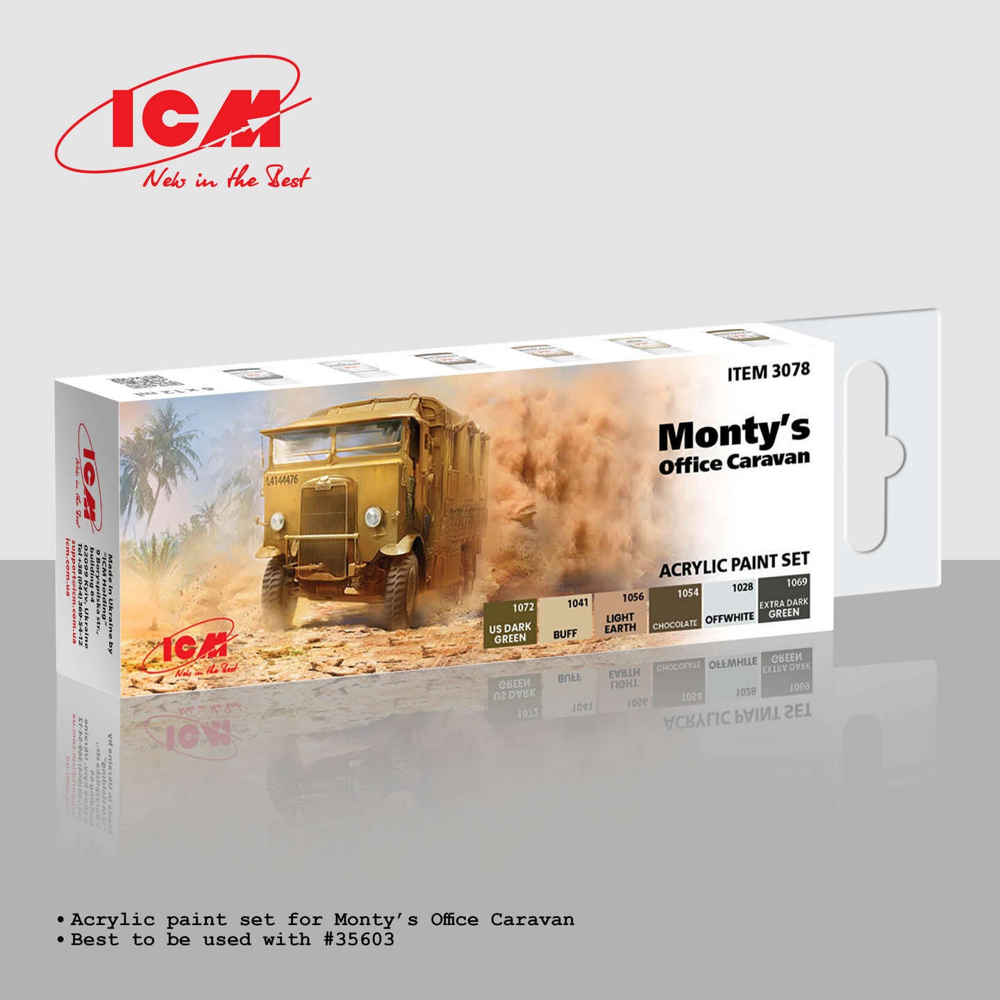 ICM Acrylic Paint Set: Monty's Office Caravan - 6 Colours