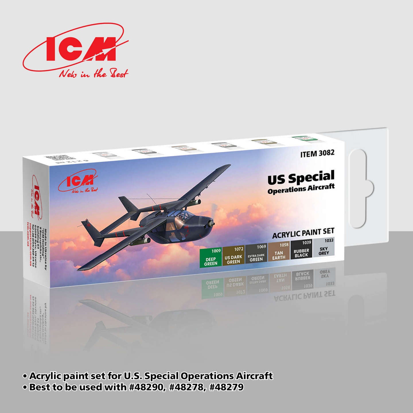 ICM Acrylic Paint Set: U.S. Special Operations Aircraft - 6